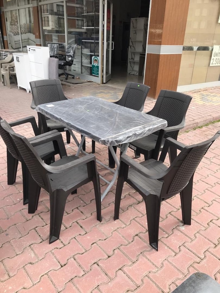Plastik masa sandalye takımı sıfır ürün - 5