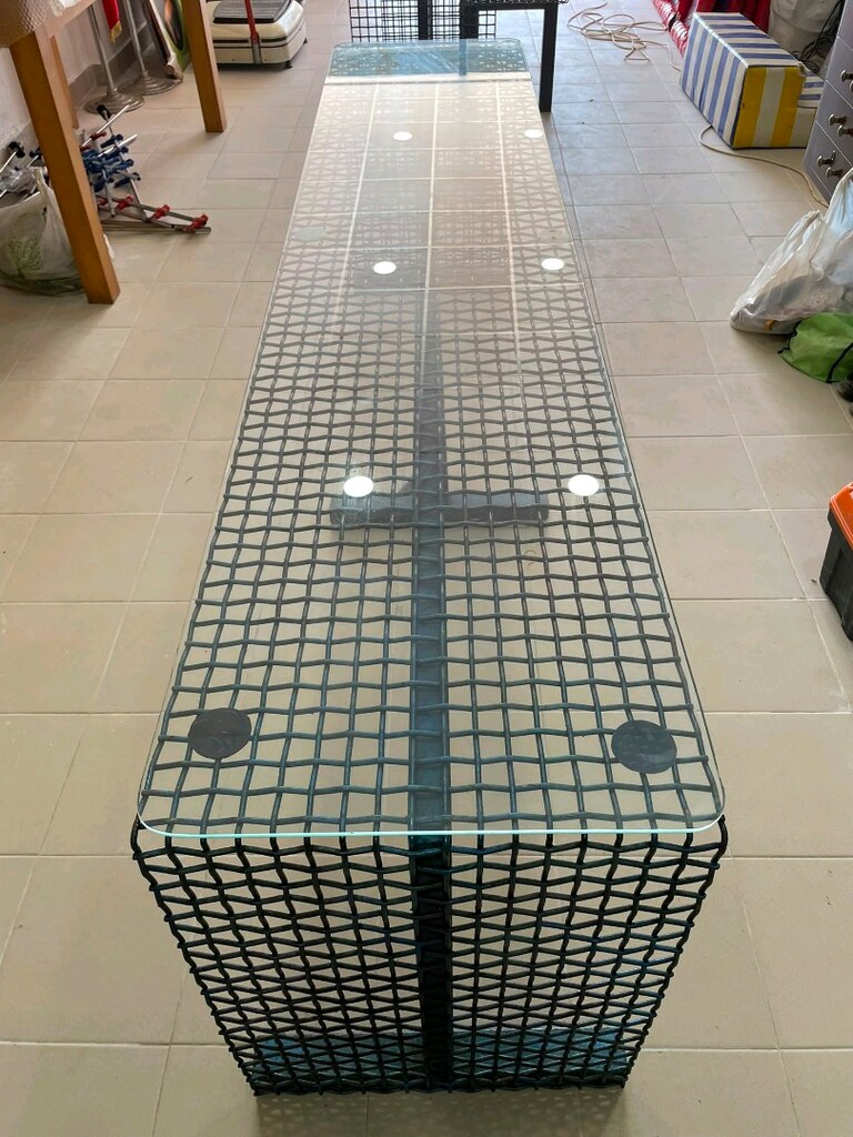 ferforje camlı iki adet masası - 2