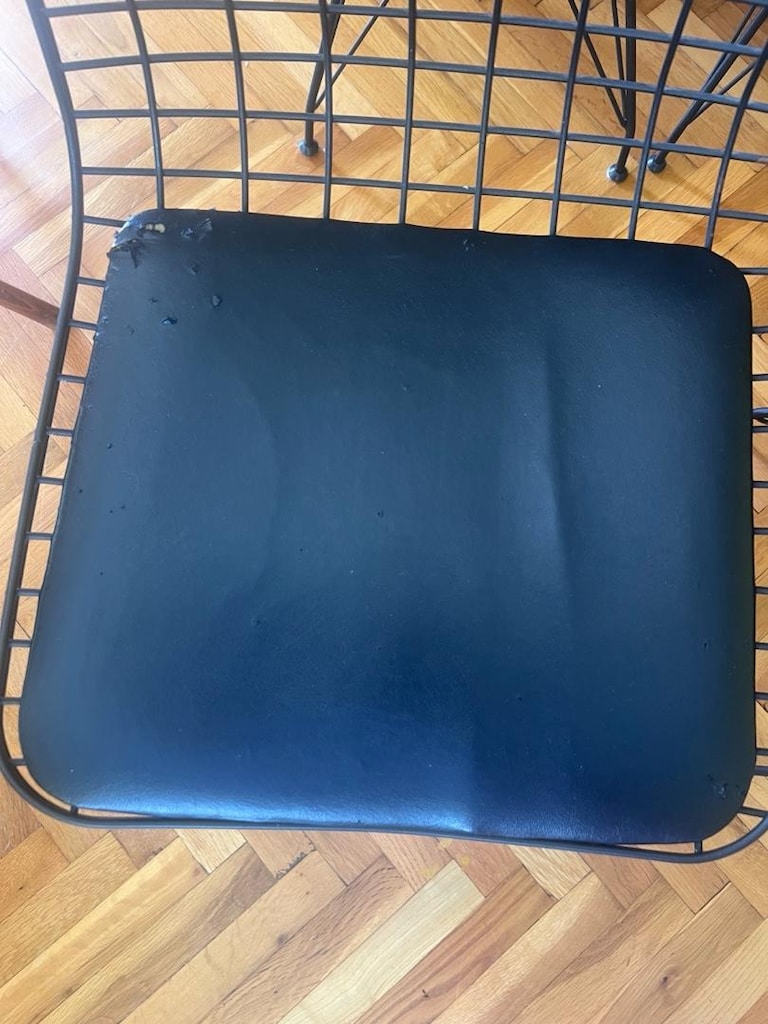 4’lü Siyah Deri Metal Sandalye - 3