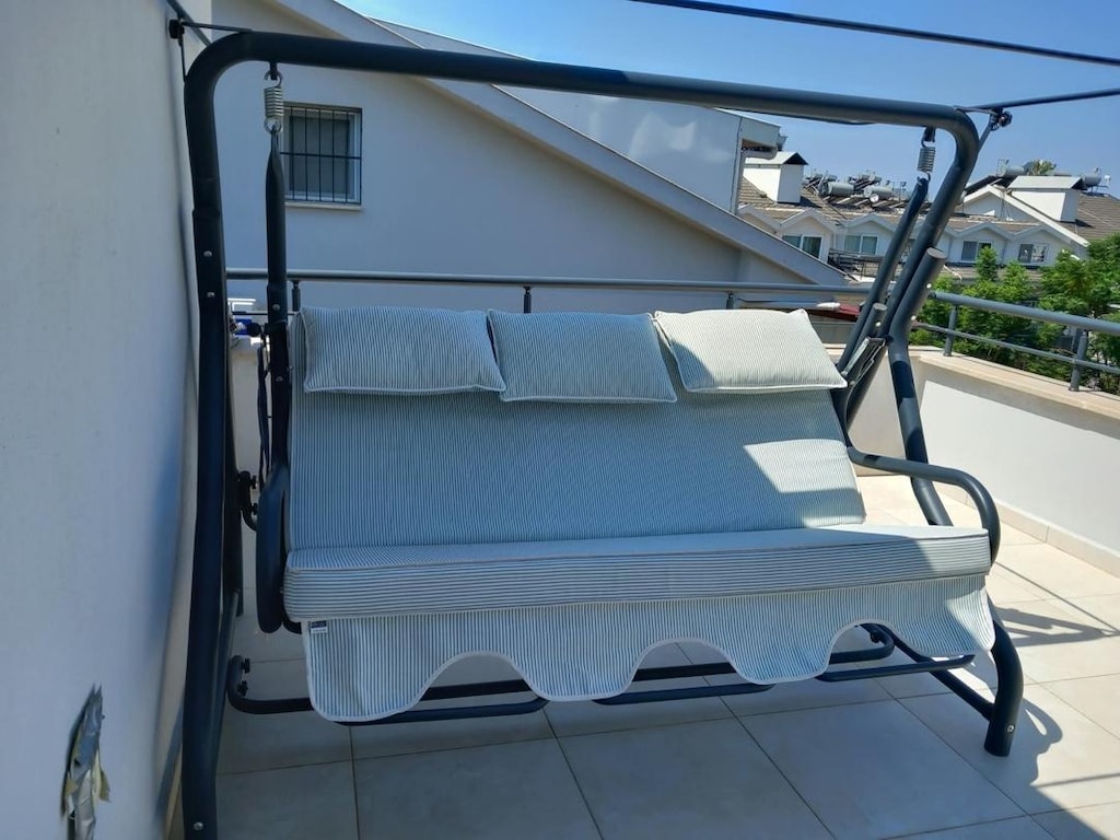 Minderli 3 Kişilik Bahçe/Balkon Salıncağı - 4