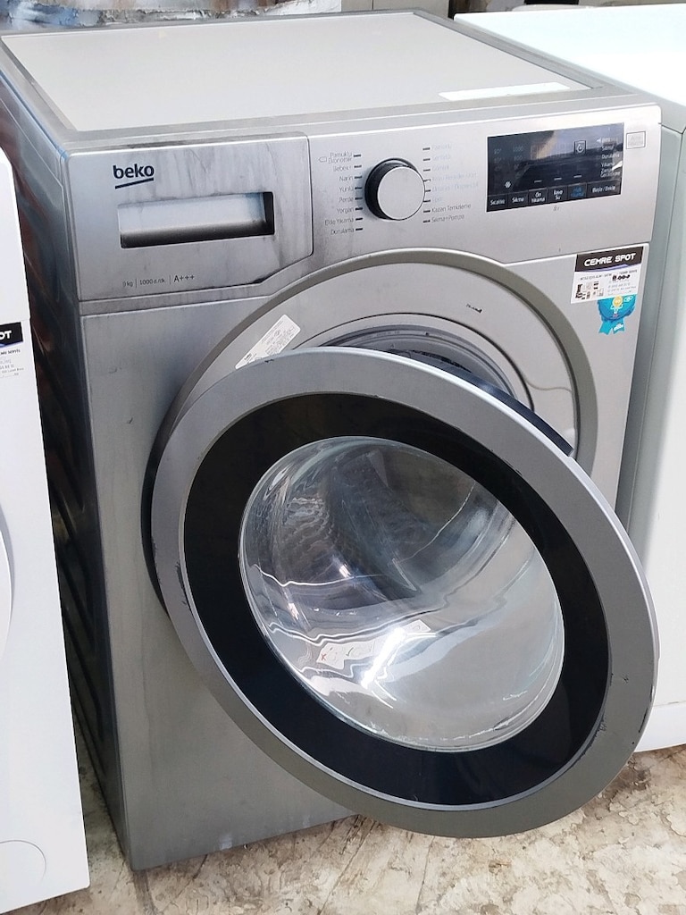 BEKO 9 KG GRİ ÇAMAŞIR MAKİNESİ İZMİR İÇİ 3 AY GARANTİMİZ VARDIR - 9