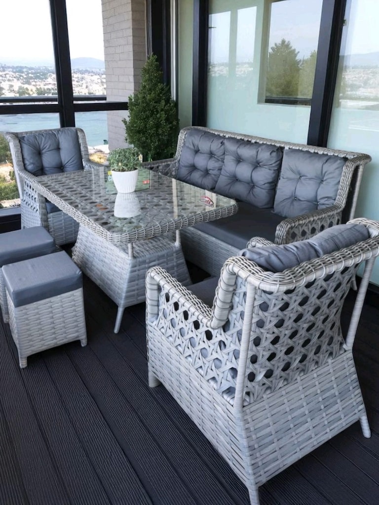 rattan bahçe balkon mobilyasi, koltuk takımı - 8