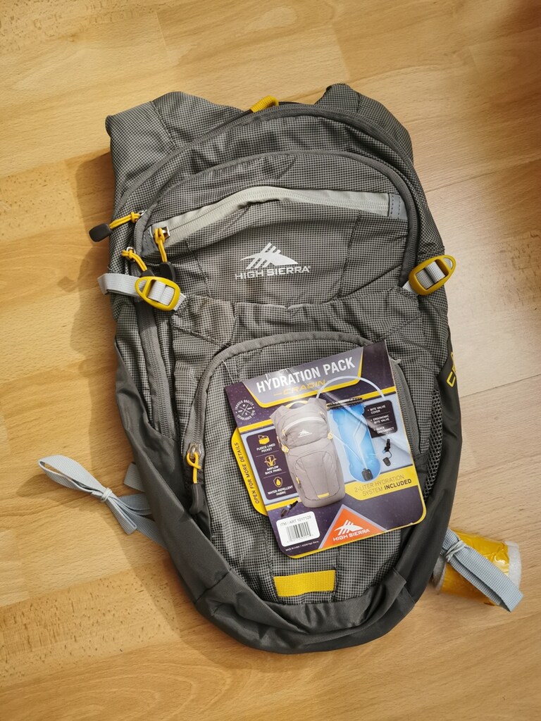HIGH SIERRA HYDRATION PACK 12L + 2L SU DEPOLU SIRT ÇANTASI (HAKİ/GRİ )