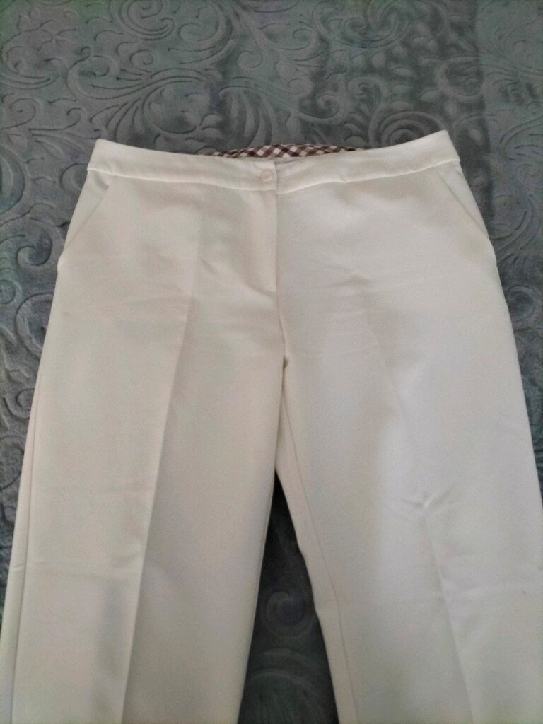 kaliteli kumaş pantolan ekru renk - 3
