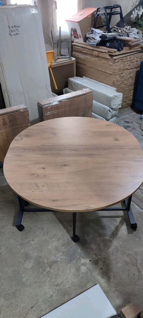 Okey masası tekerlekli Atlantik çam MDF 118cmx102cm yüksekliği 74cm - 3