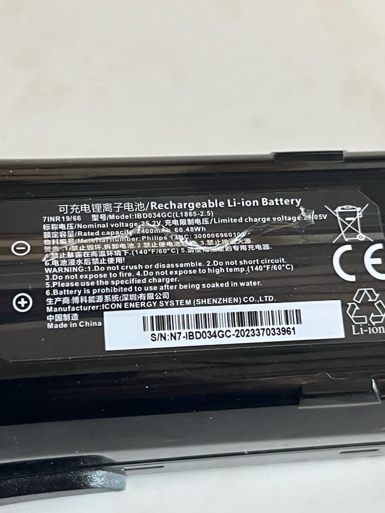 Philips XC8049 XC7043 XC8049 Dikey Sarjlı Süpürge bataryası - 5