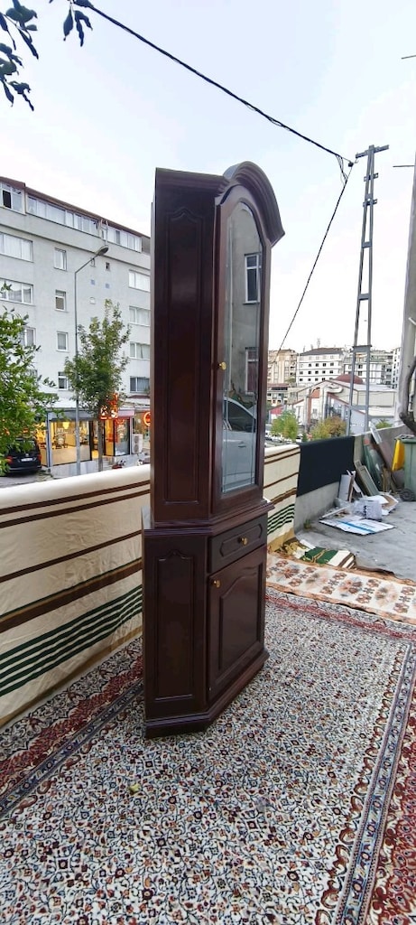 Vintage köşe vitrin gümüşlük - 11