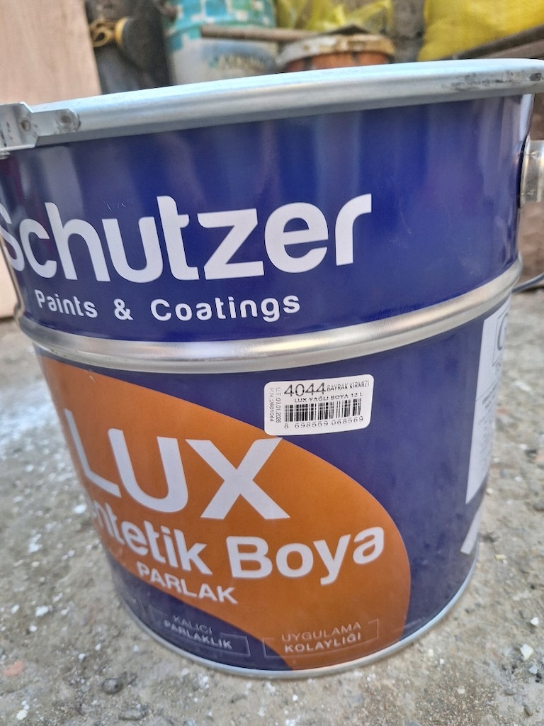 sıfır ürün 12 kg slzik bayrak kırmızı yağlı boya - 4