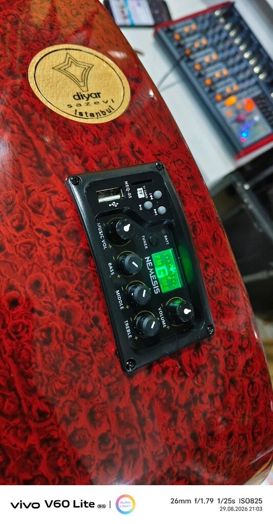 KISA SAP RİTİMLİ FİSHMANLİ SAZ BAĞLAMA TEK FİYAT - 4