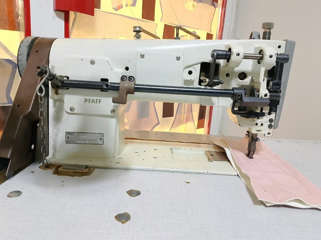 paff 1245 çift papuç deri dikiş makinası - 2