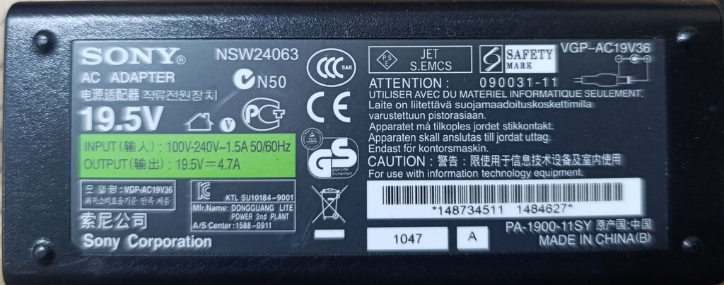 SONY VGP-AC19V36 19.5V 4.74a 90W ORIJINAL NOTEBOOK ADAPTÖR - 2