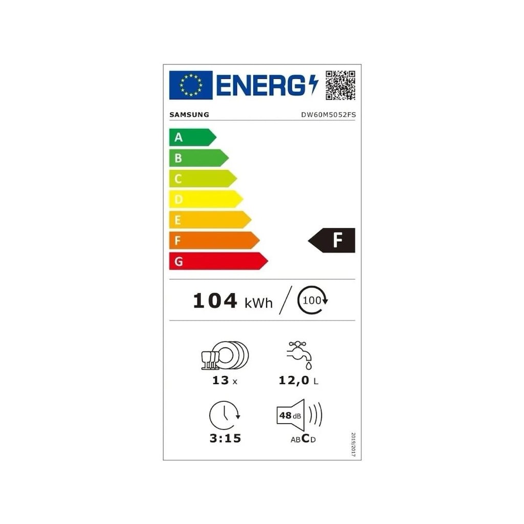 Samsung DW60M5052FS/TR 5 Programlı Inox Bulaşık Makinesi - 8