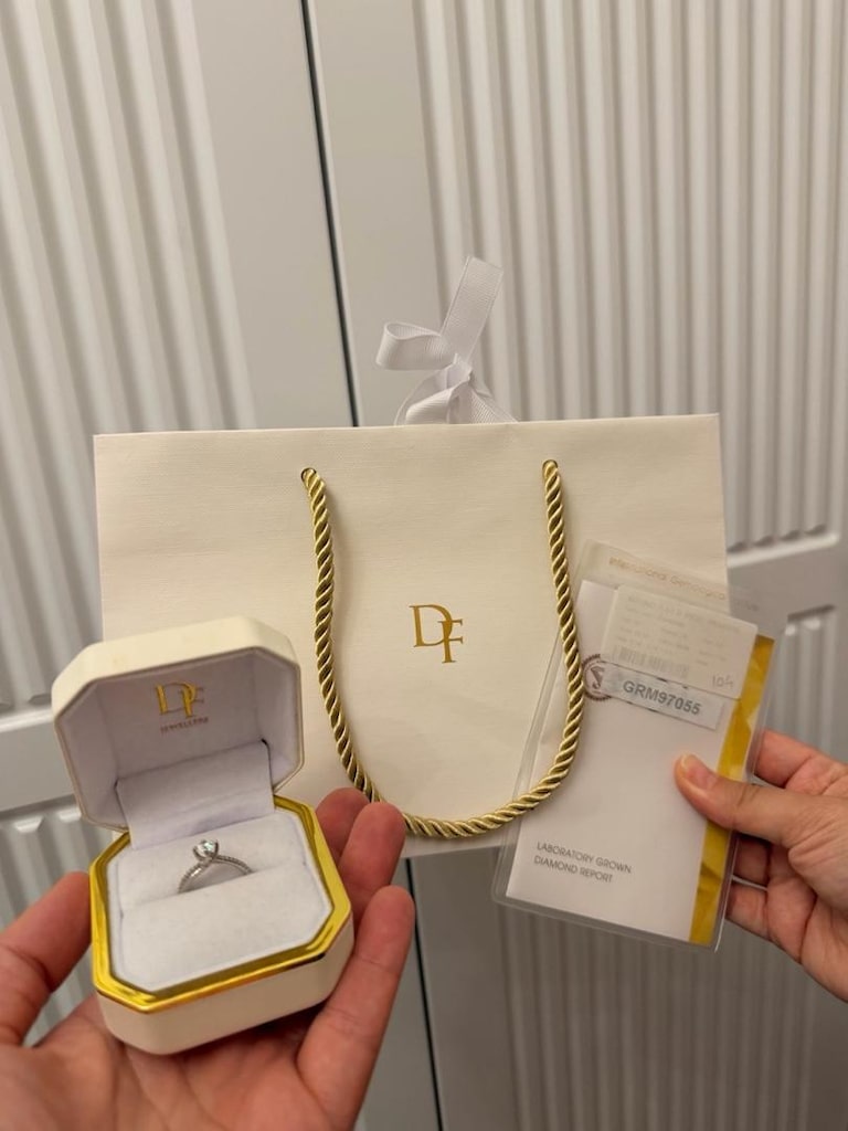 DF Jewellers Lab-Grown Pırlanta Tektaş Yüzük – Hollandadan Alındı - 7