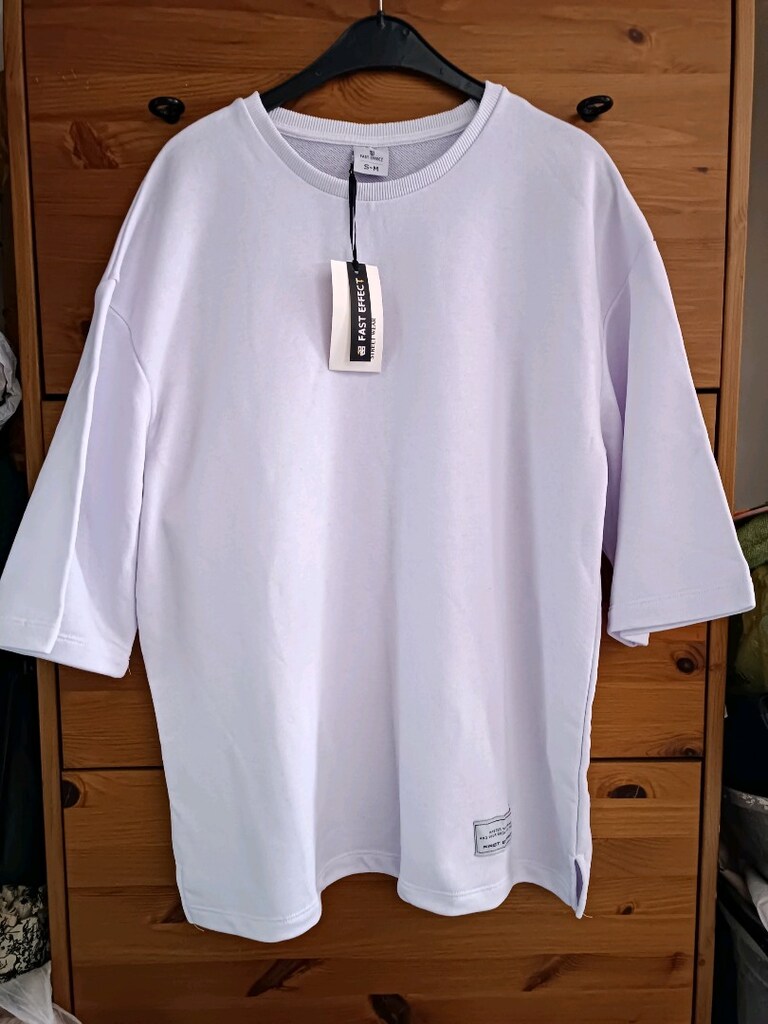 OVERSİZE, erkek tarz tshirt, beyaz,tişört,S/M yazıyor ama L/XL de uygu - 2