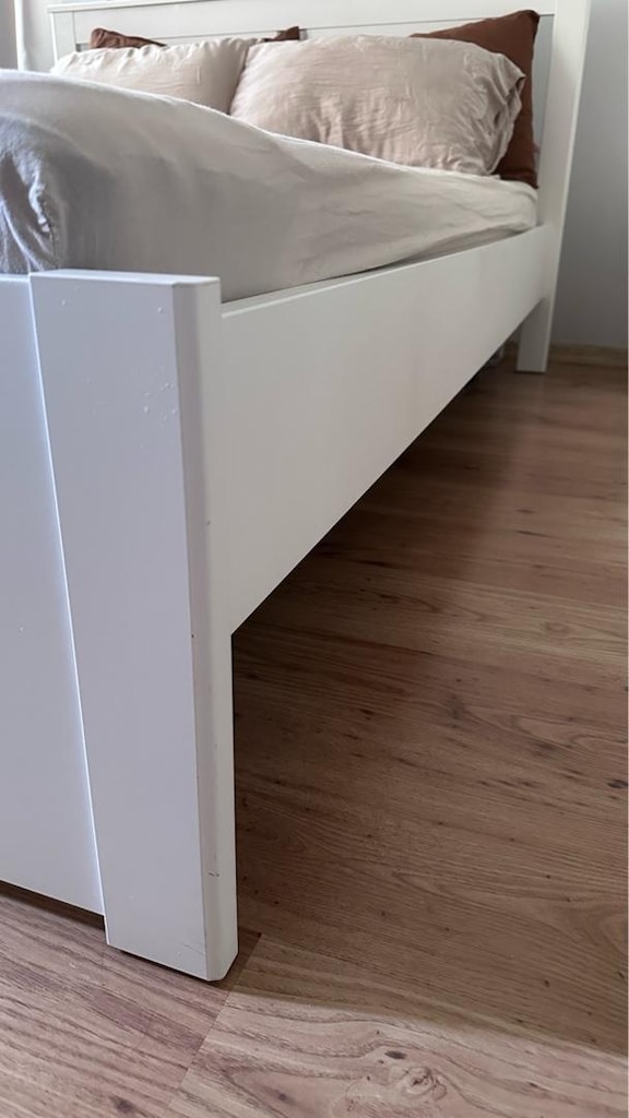 İKEA ÇİFT KİŞİLİK BEYAZ KARYOLA - SONGESAND / LURÖY - 5