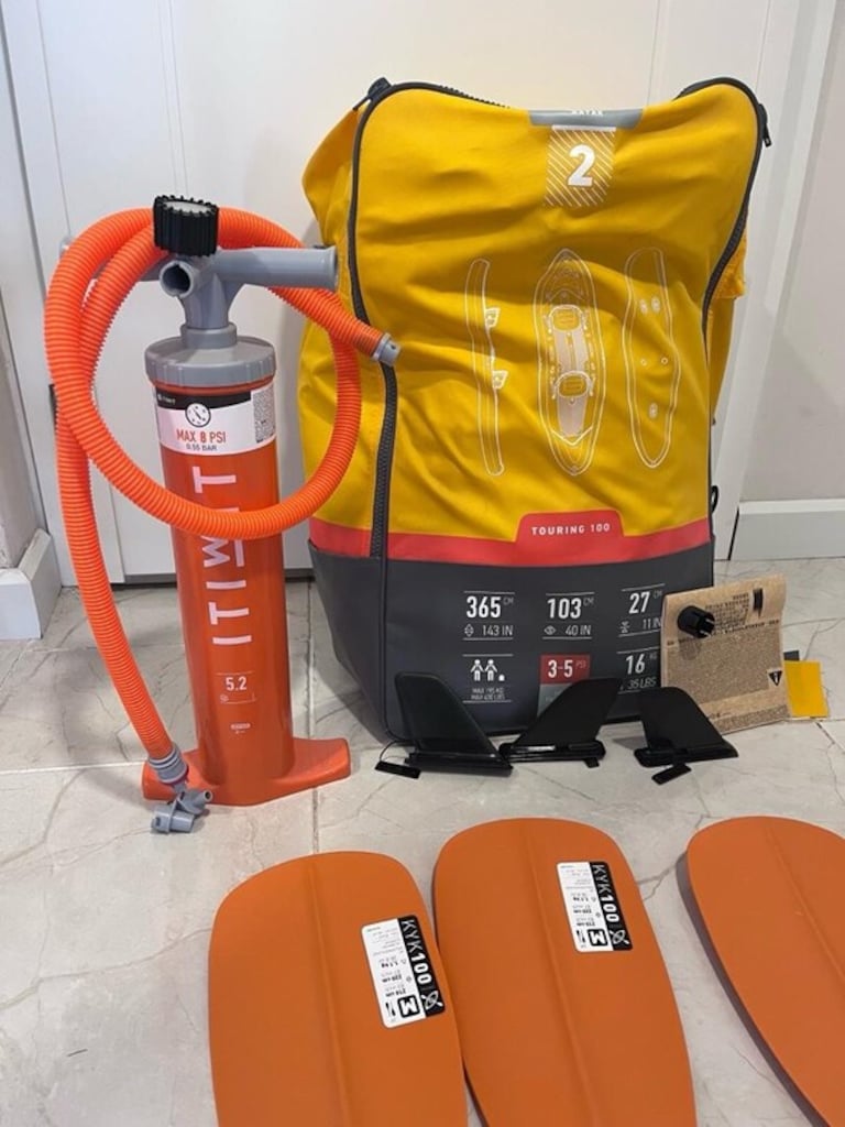 Decathlon Tribord Şişme Kano - 2 Kişilik - Sarı - 100 - 2
