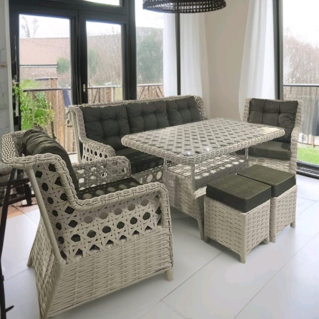 bahçe balkon mobilyasi, rattan koltuk takımı, teras mobilyası - 9