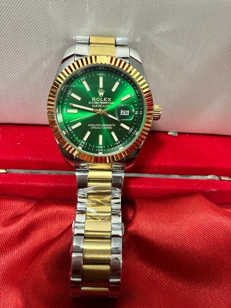 Rolex Oyster Perpetual Datejust Yeşil yarı otomatik erkek saat… - 3