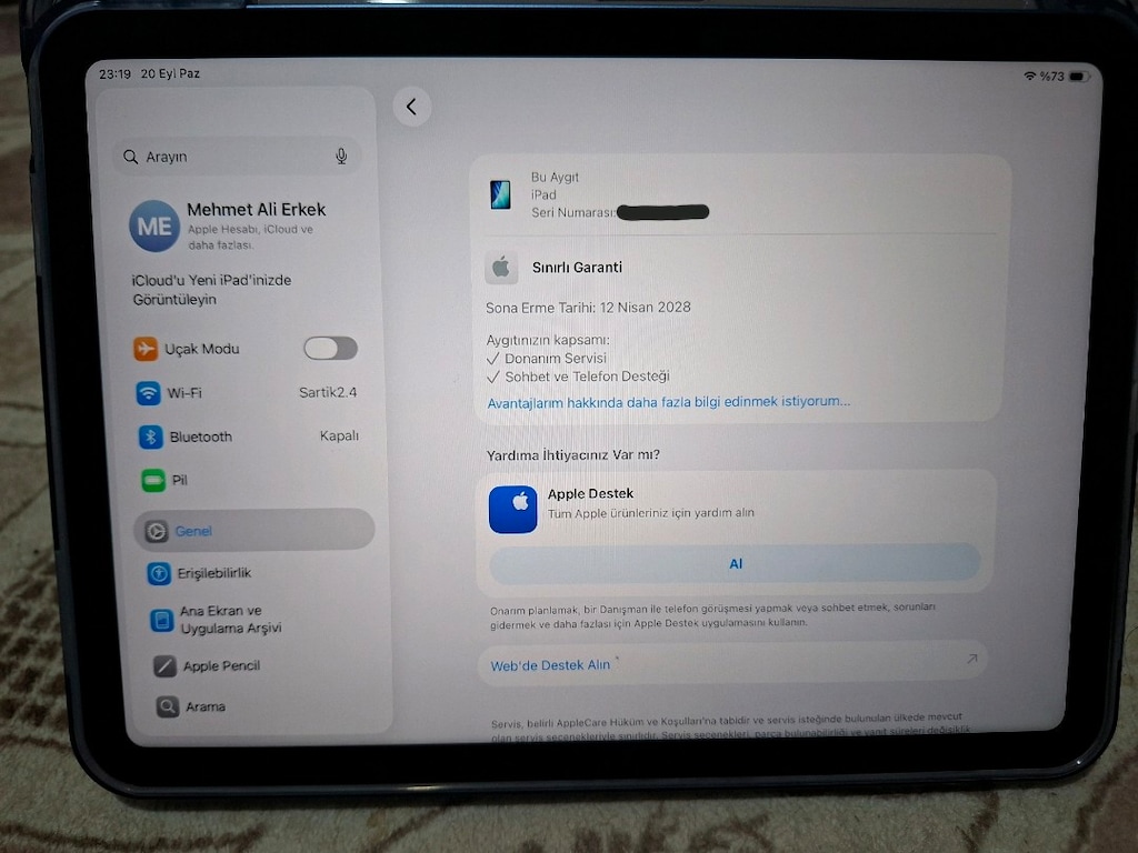 iPad A16 128 GB Mavi | 5 Aylık | Pil %100 | Devir 4 | Garantili - 6