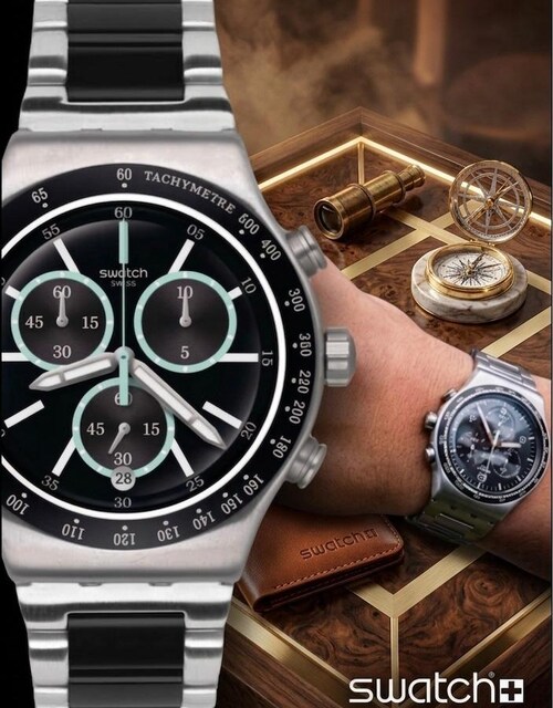 swatch çelik erkek saat