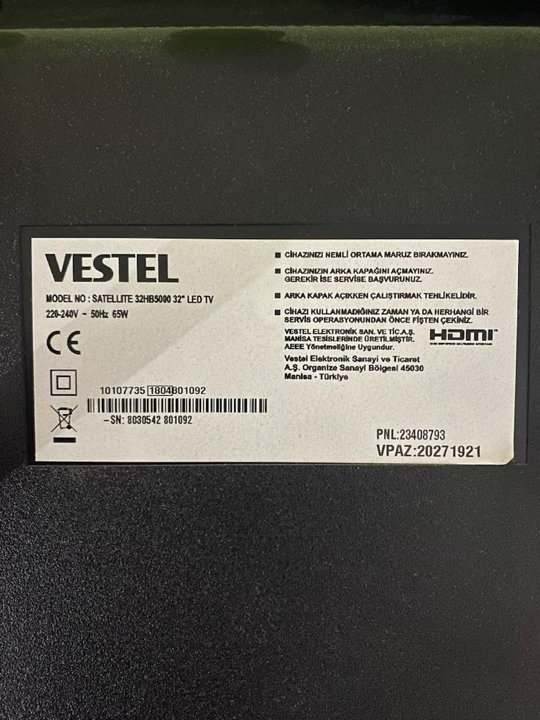 VESTEL 32 Ekran TV