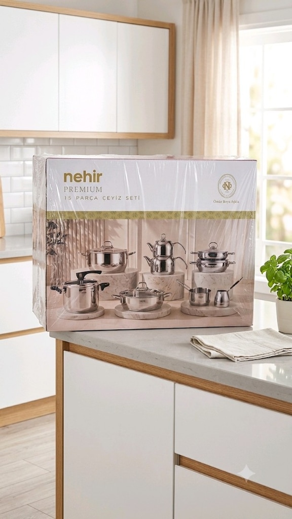nehir çeyiz seti 15 parça kendi sitesinde 15bin 10 bine hayırlı olsun - 2