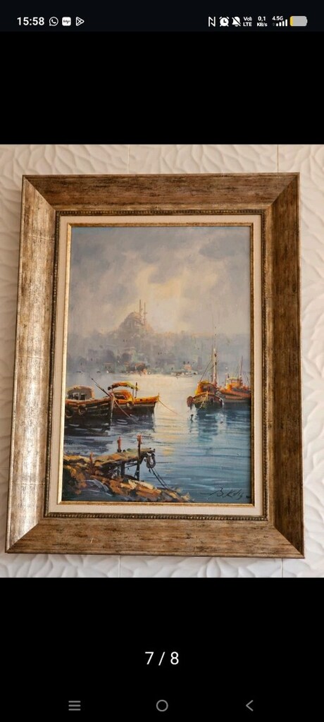 Bülent Kılıç Orijinal İmzalı Yağlı Boya Tablo (81x60 cm) - 4