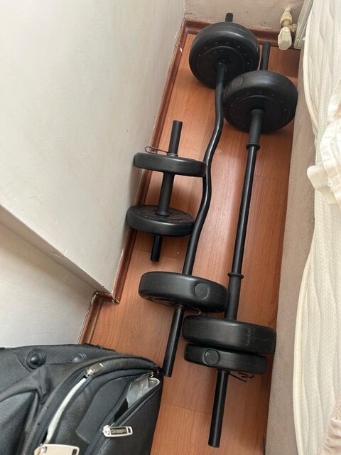 Halter Barfiks Spor Seti Fitness Seti Ağırlık Seti 38kg