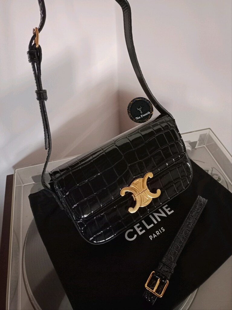 Celine Teen Triomphe Crocodile