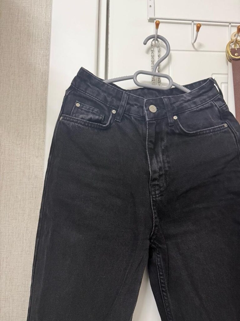 Yüksek Bel Siyah Denim Jean - 6