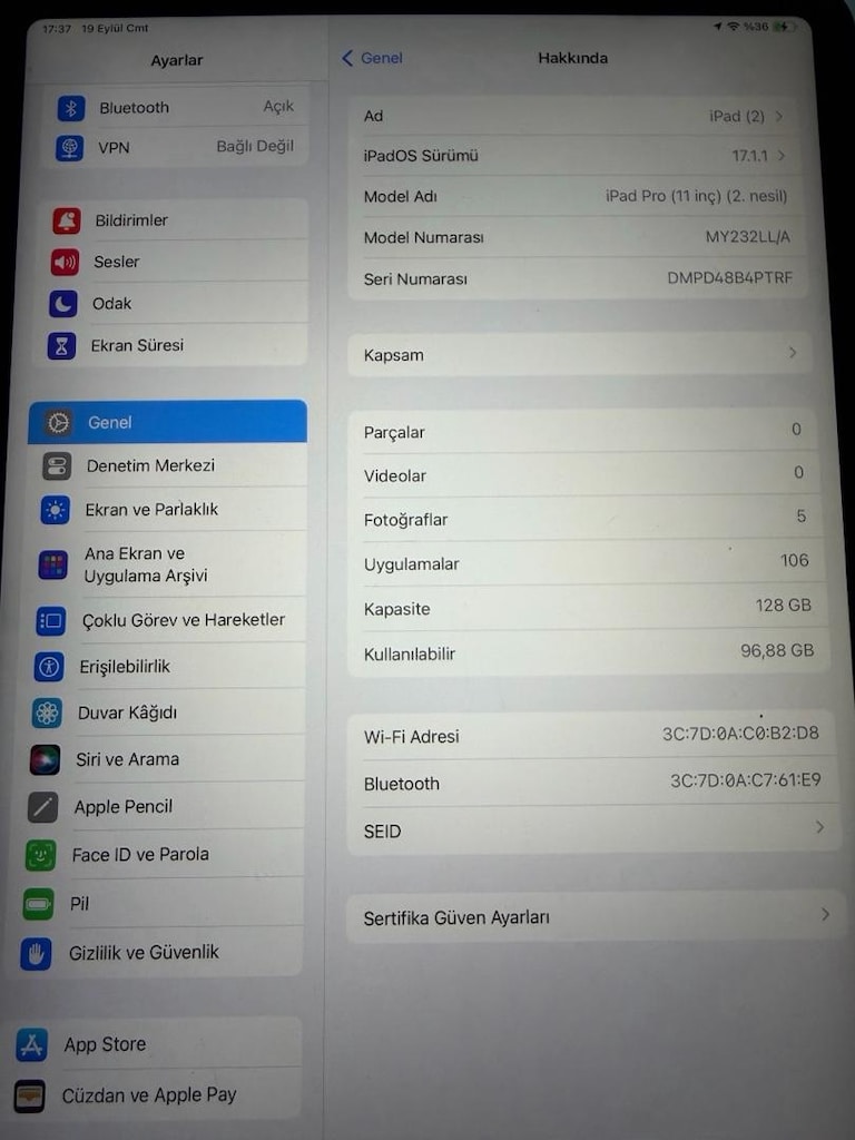 iPad Pro 11” 2. Nesil 128 GB Wi-Fi - 10