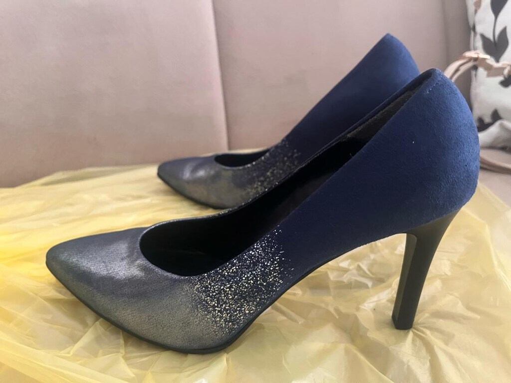 Süet stiletto ayakkabı - 3