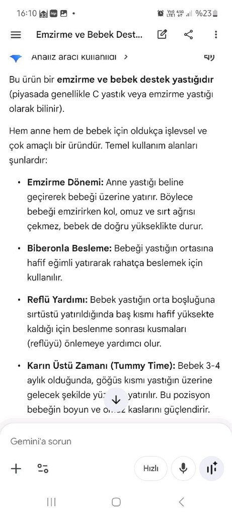 Bebek emzirme yastığı minderi. Temiz. İsteyene biberon da var. - 11
