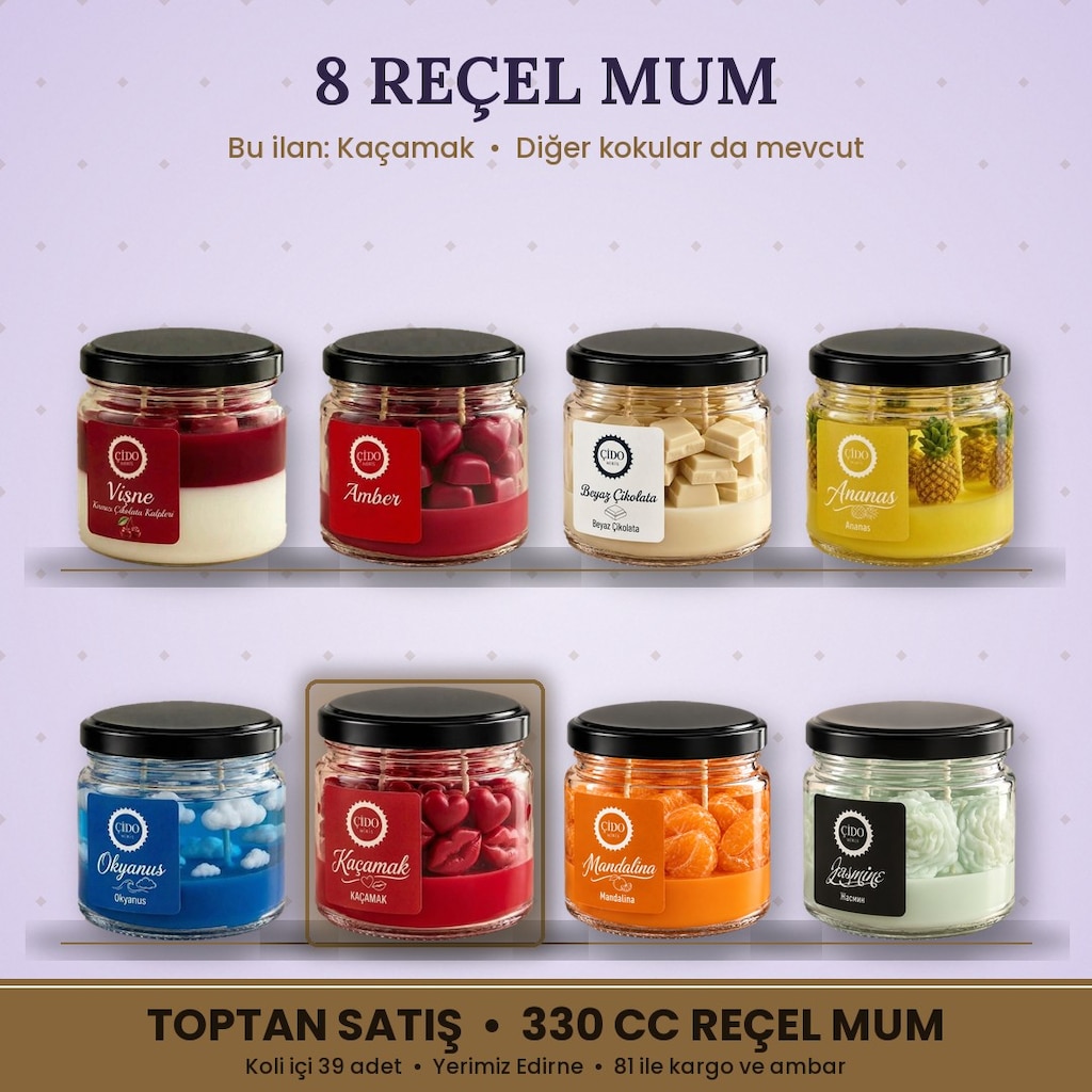ÇİDO MİRİS REÇEL MUM 330CC KAÇAMAK SIFIR - 3