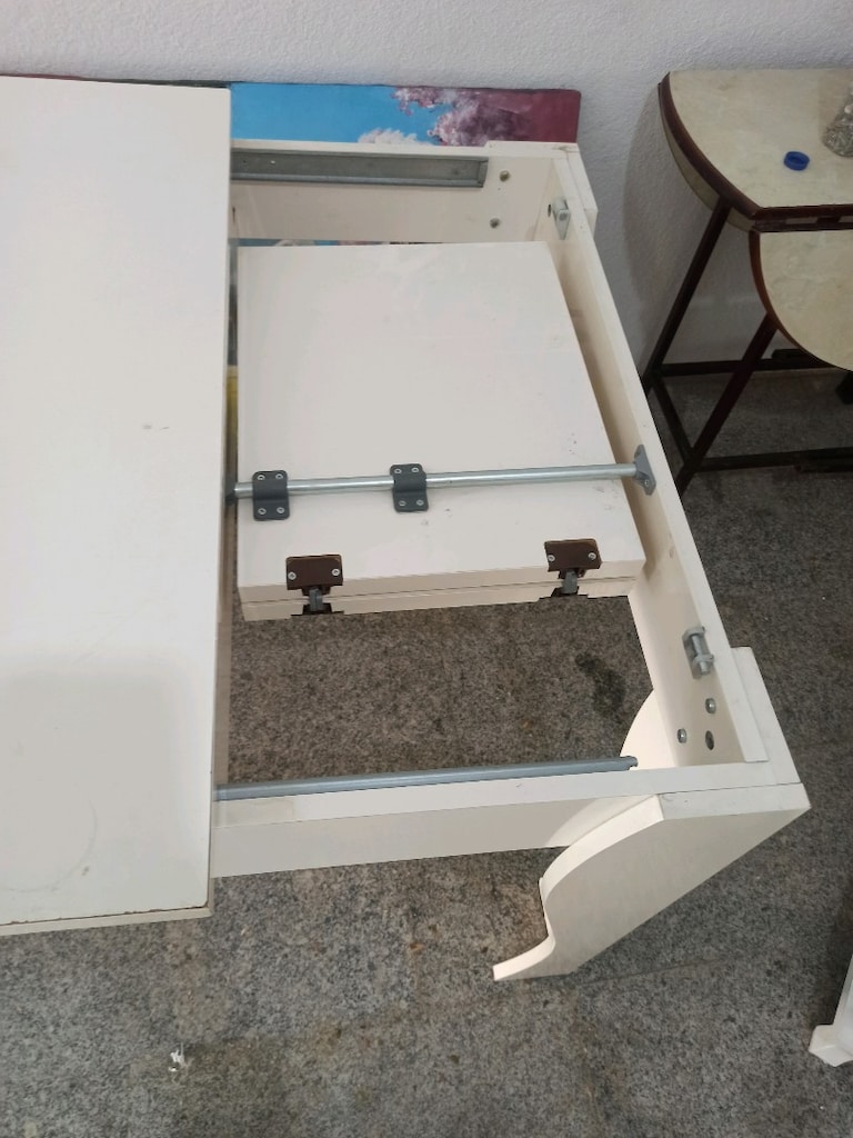büyük açılabilir beyaz yemek masası - 5