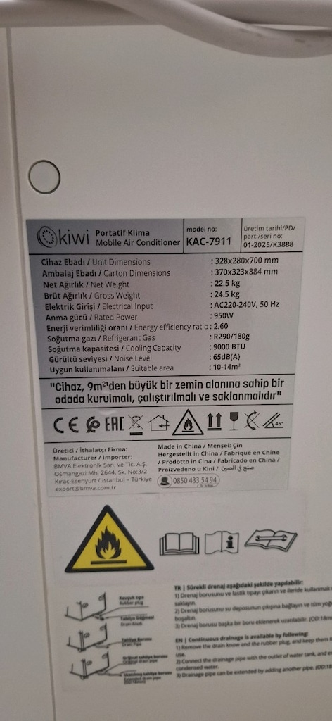 Kiwi Portatif Klima - 13