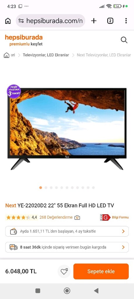 next 22 inç 56 ekran monitör ve LED TV - 7