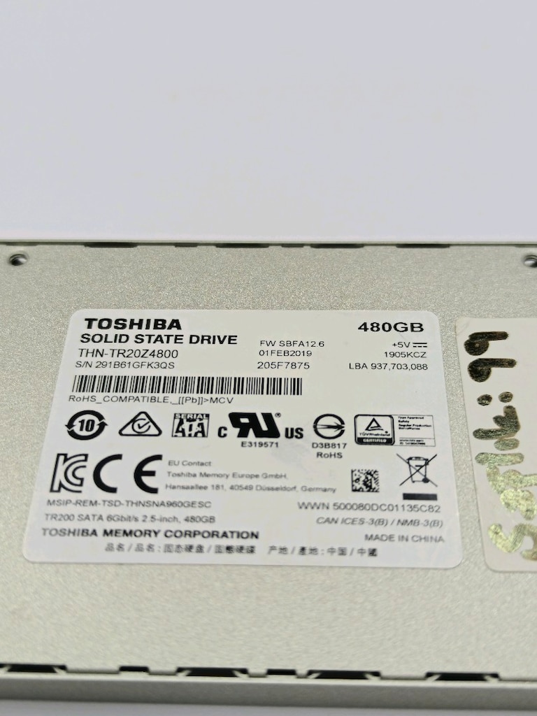 Toshiba 480 GB SSD - 3