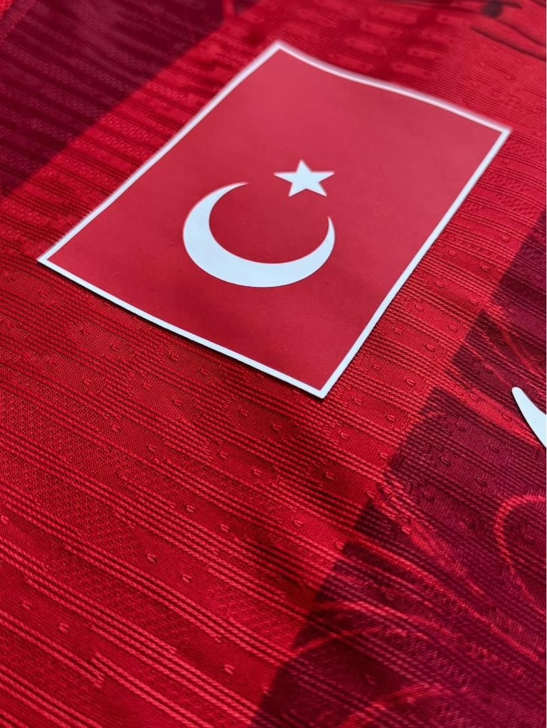kırmızı türkiye milli takım imzalı futbol erkek unisex forması - 3