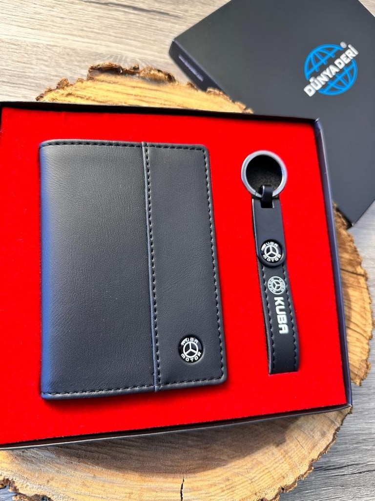 Kuba Motor Ruhsat Kabı Cüzdanı ve Anahtarlık