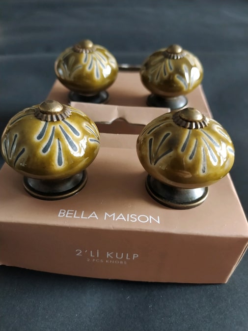 bella maison 4lü porselen dolap kulpu