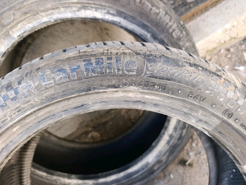 195 45 16 carmille sport tek sezon kullanılmış 2 tane lastık - 2