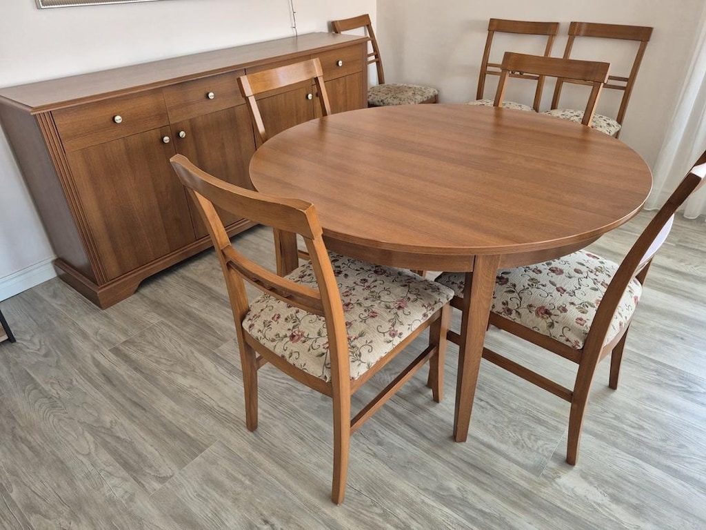 Tepe Home Masif Ağaç Yemek Odası Takımı (Masa+Konsol+8 Sandalye) - 4