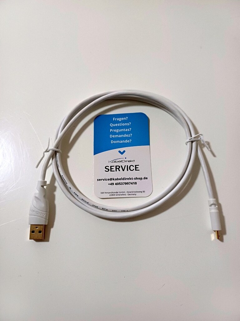 KabelDirekt Mikro USB kablosu 1,5m USB 2.0 Hızlı Şarj Kablosu BEYAZ - 2