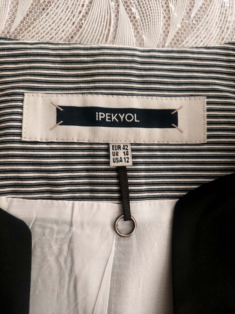 İPEKYOL çizgili desen viskonlu ceket - 14