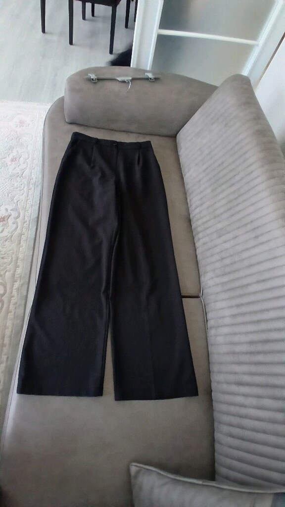Bayan kumaş düz paça pantolon. - 6