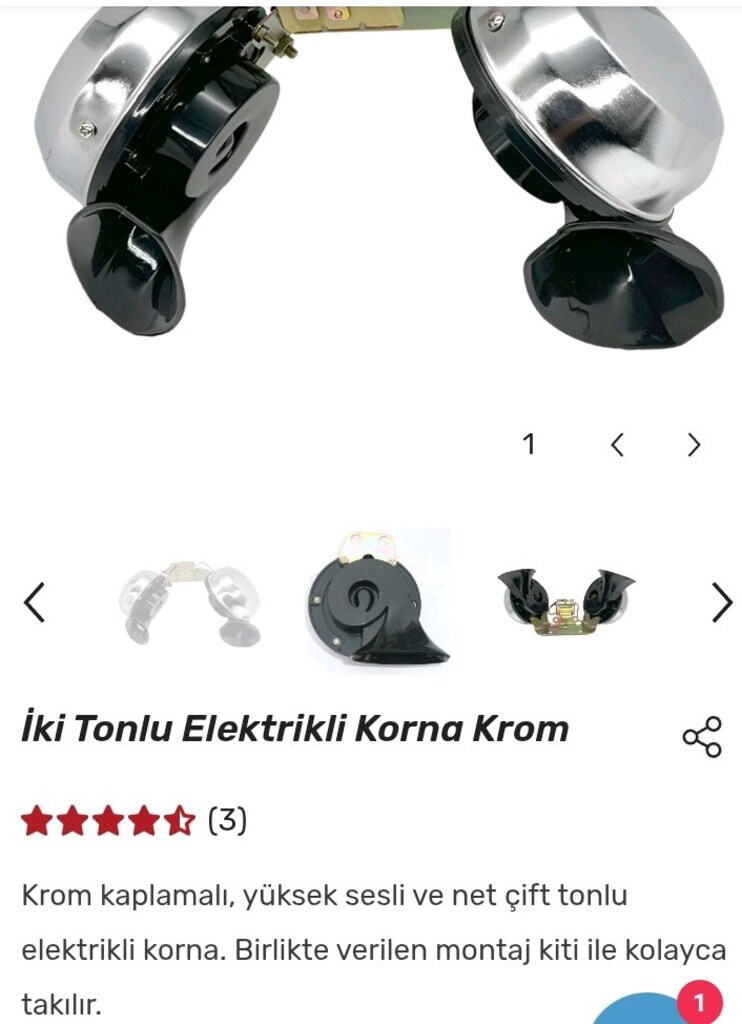 İKİ TONLU ELEKTİRİKLİ KORNA KROM - 8