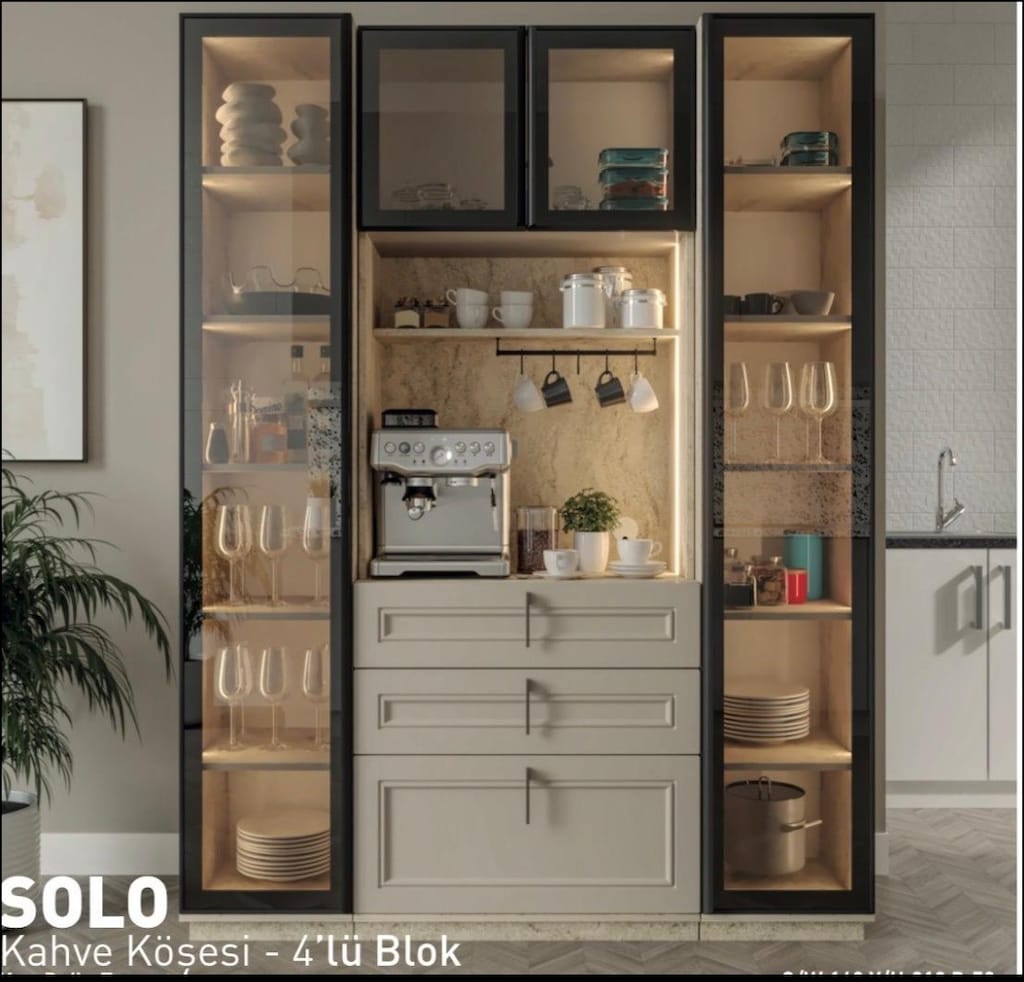 MDF KAHVE KÖŞESİ DOLABI/ KİLER DOLABI - 17