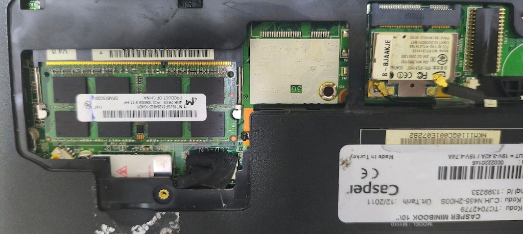 ARİZALİ CASPER.MİNİBOKK..İNTEL..4GB RAM_500 GB HDD_10.1 EKRAN. - 7