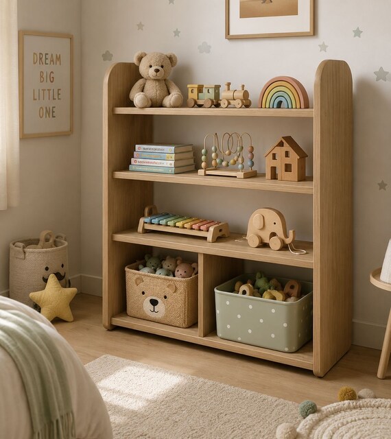 MONTESSORİ OVAL KENARLI OYUNCAK DOLABI